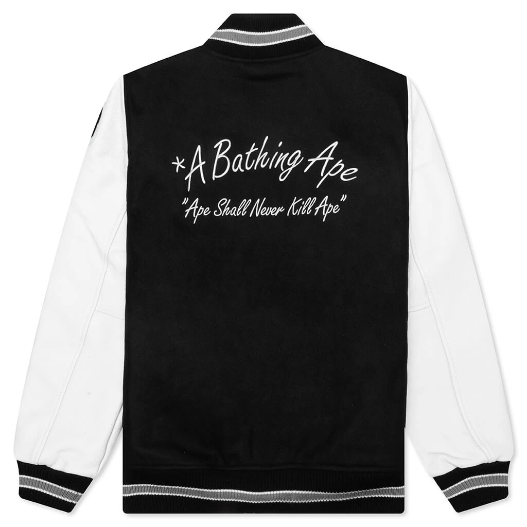 Embroidery Varsity Jacket - Black 4 Embroidery Varsity Jacket - Black - Image 2