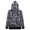 Floral Camo Shark Relaxed Fit Full Zip Hoodie - Black 2 Floral Camo Shark Relaxed Fit Full Zip Hoodie - Black -Feature store Floral Camo Shark Relaxed Fit Full Zip Hoodie Black 001ZPK801301M BLK 12 11 24 Feature KN 11