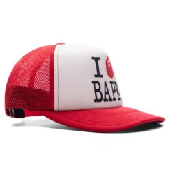 I Love Bape Mesh Cap - Red -Feature store I Love Bape Mesh Cap Red 001CPK801008M RED 09 04 24 Feature KN 4