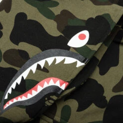 Kid's 1ST Camo Patch Print Shark Zip Hoodie - Green 11 Kid's 1ST Camo Patch Print Shark Zip Hoodie - Green -Feature store Kid s 1ST Camo Patch Print Shark Zip Hoodie Green 001ZPL303003K GRN 08 06 25 Feature VR 10