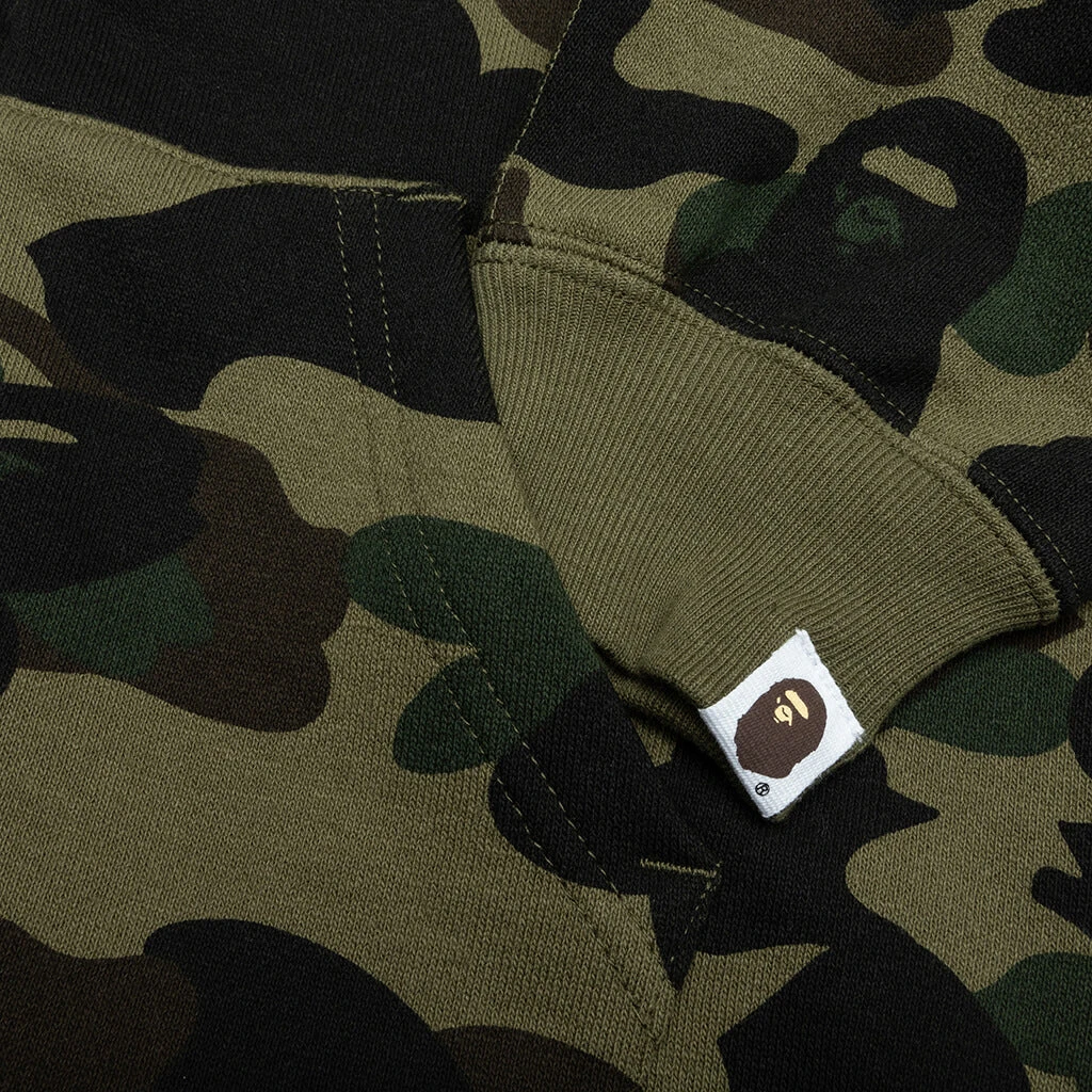 Kid's 1ST Camo Patch Print Shark Zip Hoodie - Green 6 Kid's 1ST Camo Patch Print Shark Zip Hoodie - Green - Image 4