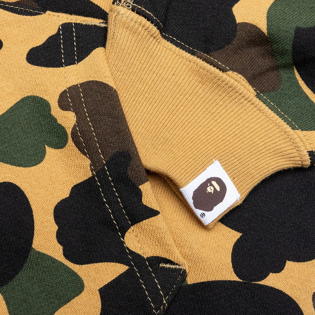 Kid's 1ST Camo Patch Print Shark Zip Hoodie - Yellow 5 Kid's 1ST Camo Patch Print Shark Zip Hoodie - Yellow - Image 3