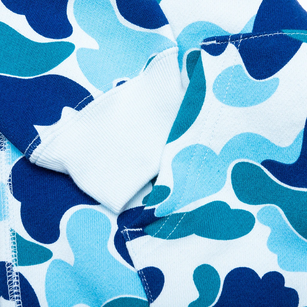 Kid's Abc Camo Shark Zip Hoodie - Blue 6 Kid's Abc Camo Shark Zip Hoodie - Blue - Image 4