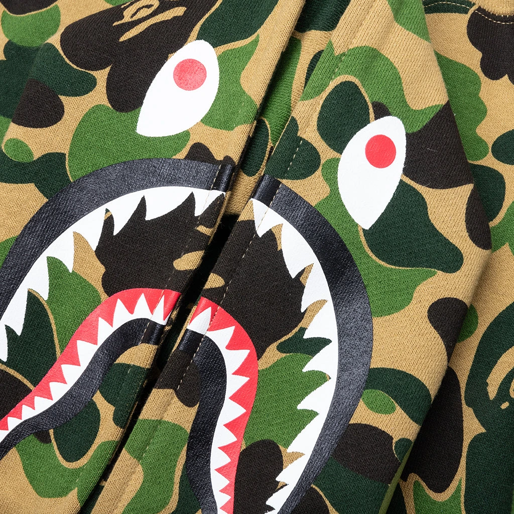 Kid's Abc Camo Shark Zip Hoodie - Green 5 Kid's Abc Camo Shark Zip Hoodie - Green - Image 3