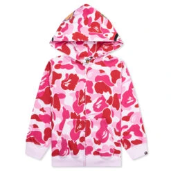 Kid's Abc Camo Shark Zip Hoodie - Pink 8 Kid's Abc Camo Shark Zip Hoodie - Pink -Feature store Kid s Abc Camo Shark Zip Hoodie Pink 001ZPK803003K PNK 12 18 24 Feature KN
