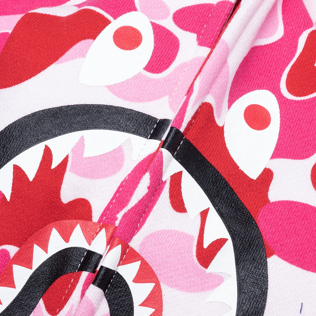 Kid's Abc Camo Shark Zip Hoodie - Pink 4 Kid's Abc Camo Shark Zip Hoodie - Pink - Image 2