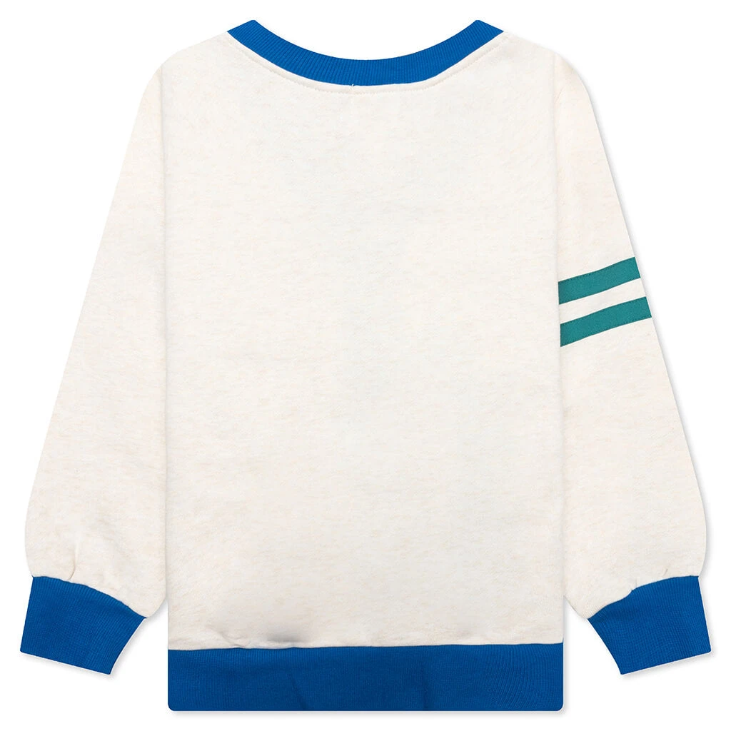 Kid's B Motif Relaxed Fit Sweat Cardigan - Ivory 4 Kid's B Motif Relaxed Fit Sweat Cardigan - Ivory - Image 2