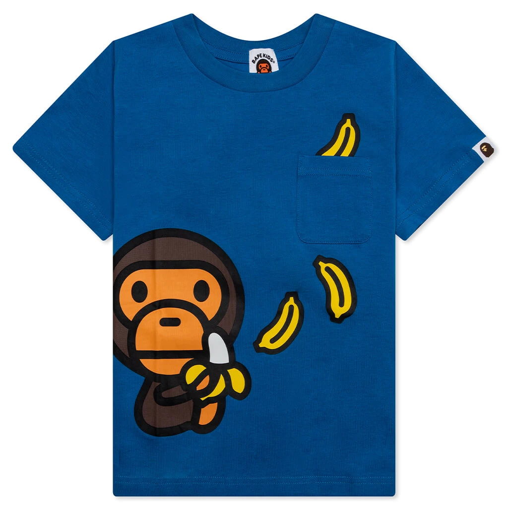 Kid's Baby Milo Banana Pocket Tee - Blue 3 Kid's Baby Milo Banana Pocket Tee - Blue