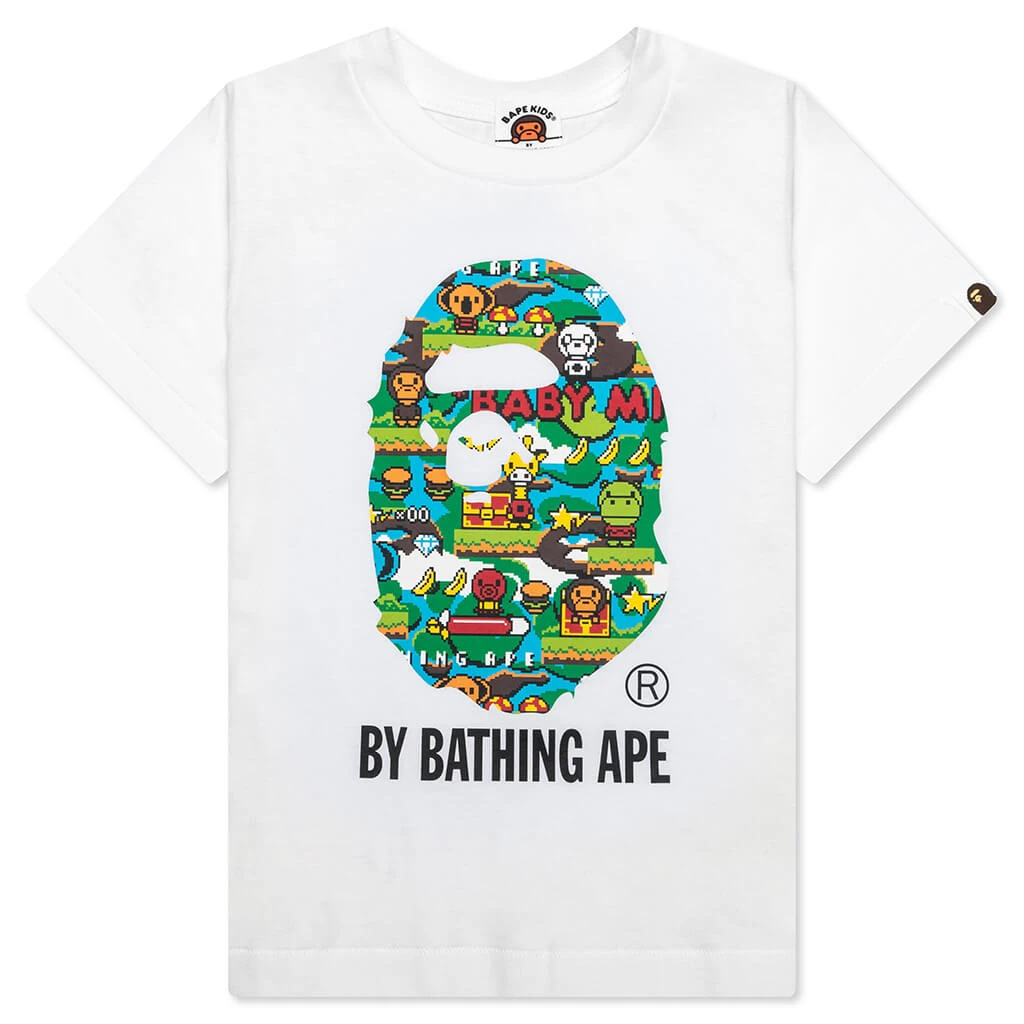 Kid's Baby Milo Game By Bathing Ape Tee - White 3 Kid's Baby Milo Game By Bathing Ape Tee - White