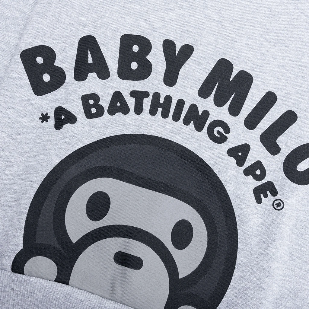 Kid's Baby Milo Relaxed Fit Crewneck Sweatshirt - Gray 5 Kid's Baby Milo Relaxed Fit Crewneck Sweatshirt - Gray - Image 3