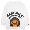 Kid's Baby Milo Relaxed Fit Crewneck Sweatshirt - White 2 Kid's Baby Milo Relaxed Fit Crewneck Sweatshirt - White -Feature store Kid s Baby Milo Relaxed Fit Crewneck Sweatshirt White 002SWL303008K WHT 08 06 25 Feature VR