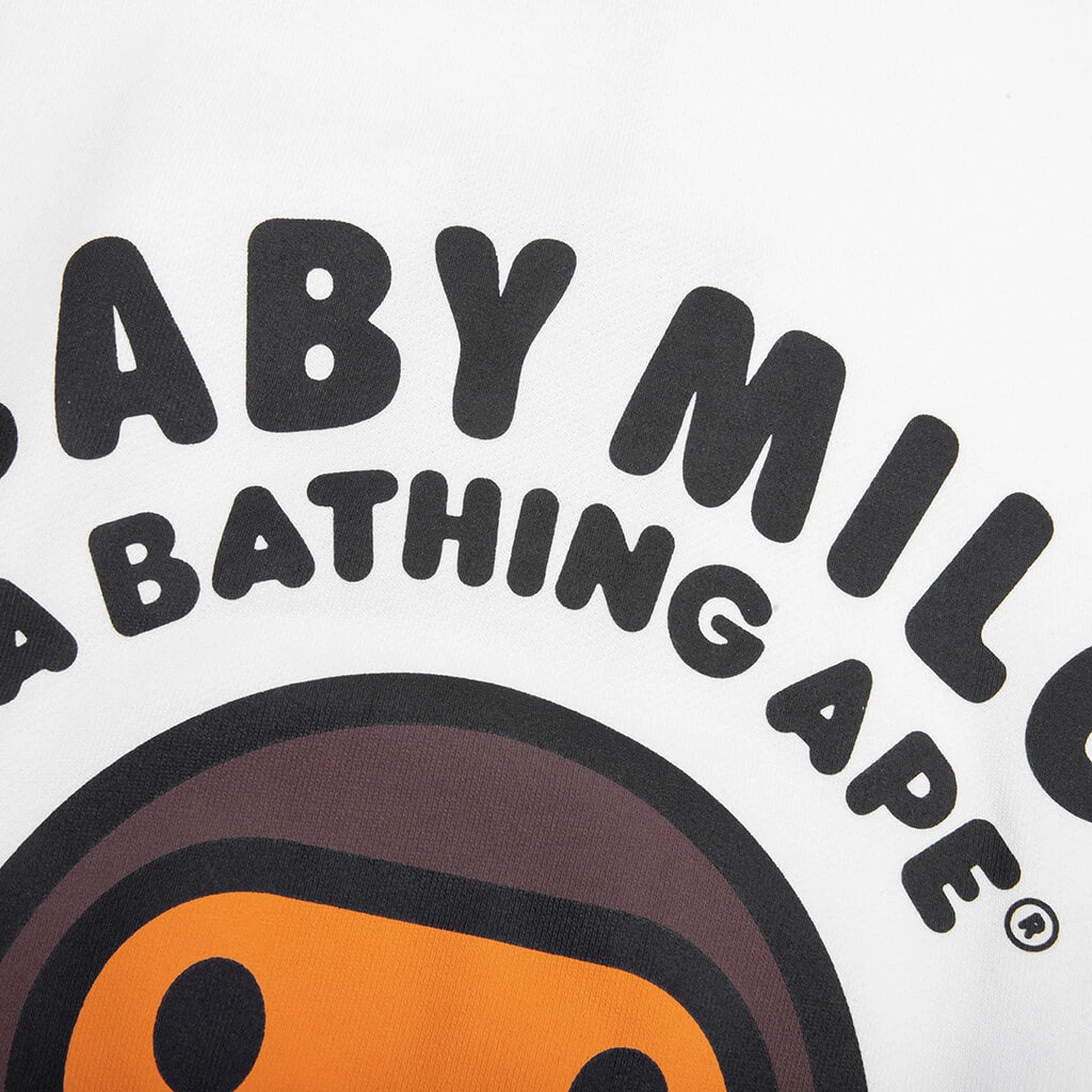 Kid's Baby Milo Relaxed Fit Crewneck Sweatshirt - White 5 Kid's Baby Milo Relaxed Fit Crewneck Sweatshirt - White - Image 3