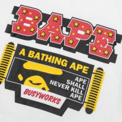 Kid's Busyworks Tee - White 8 Kid's Busyworks Tee - White -Feature store Kid s Bape Tee White 001TEK803218K WHT 08 13 24 Feature JP 6