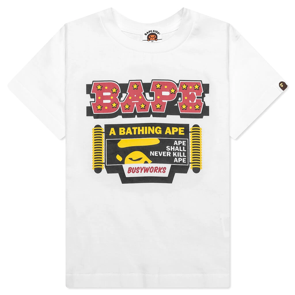Kid's Busyworks Tee - White 3 Kid's Busyworks Tee - White