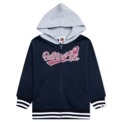 Kid's Bathing Ape Zip Hoodie - Navy
