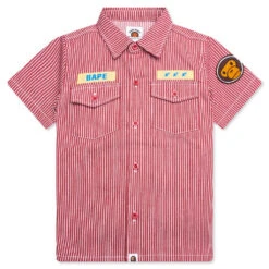 Kid's Hickory Baby Milo Patch S/S Shirt - Red