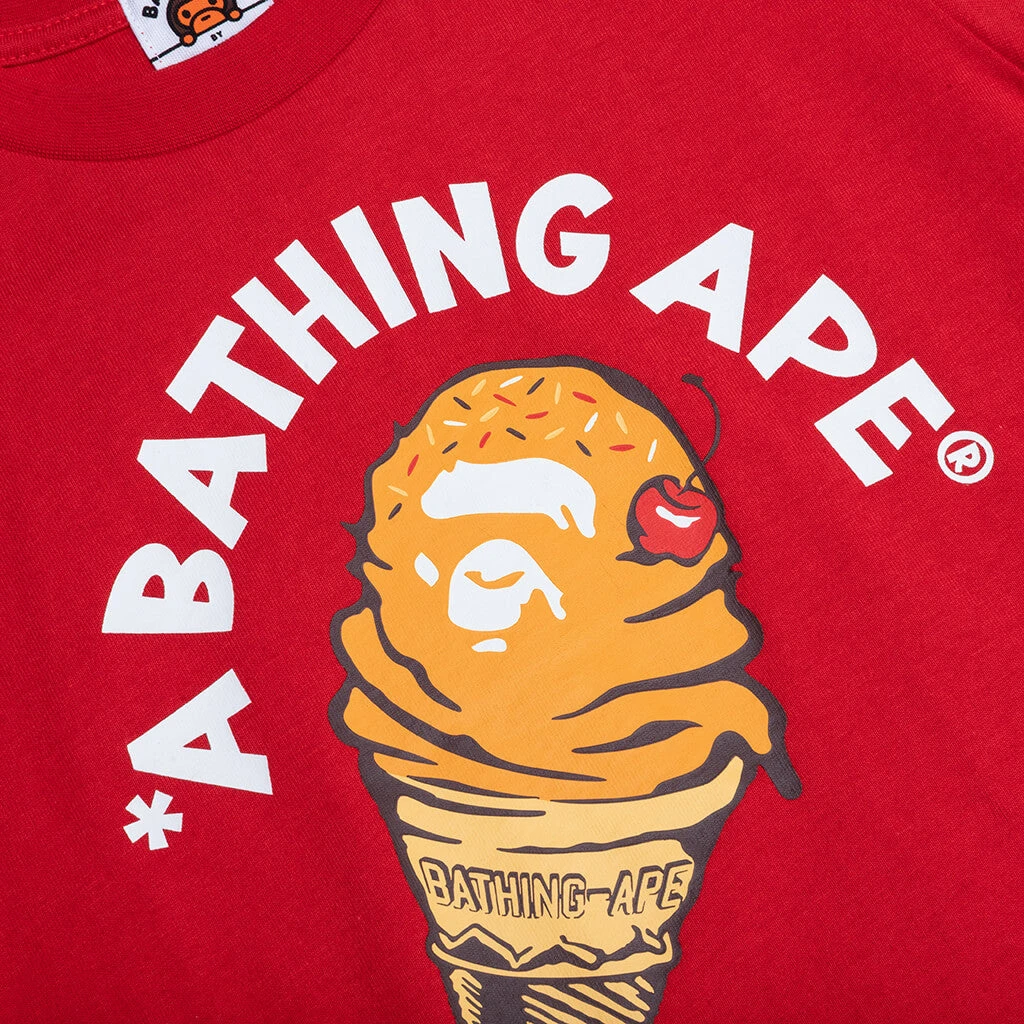 Kid's Ice Cream Tee - Red 5 Kid's Ice Cream Tee - Red - Image 3