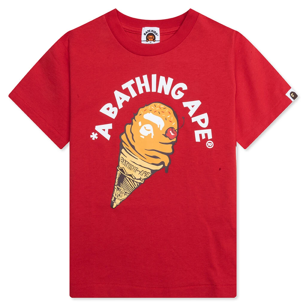 Kid's Ice Cream Tee - Red 3 Kid's Ice Cream Tee - Red