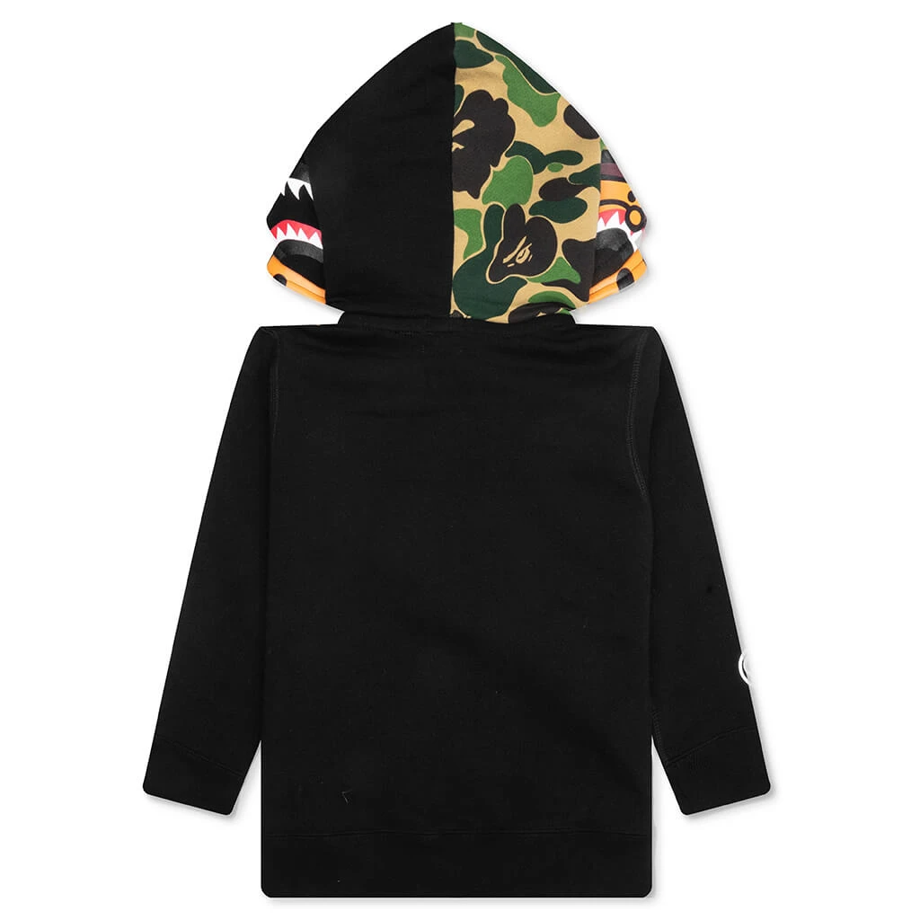 Kid's Milo Shark Zip Double Hoodie - Black 4 Kid's Milo Shark Zip Double Hoodie - Black - Image 2