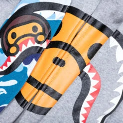 Kid's Milo Shark Zip Double Hoodie - Gray -Feature store Kid s Milo Shark Zip Double Hoodie Gray 002ZPL303012K GRA 08 05 25 Feature KN 7