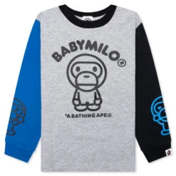 Kid's Multi Baby Milo L/S Tee - Gray
