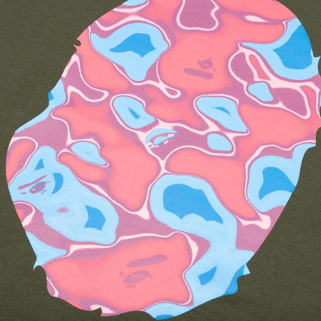 Liquid Camo Ape Head Relaxed Fit Crewneck Sweat - Olive Drab 7 Liquid Camo Ape Head Relaxed Fit Crewneck Sweat - Olive Drab - Image 5