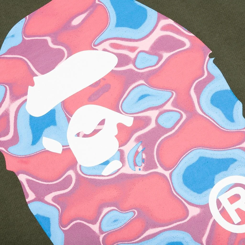 Liquid Camo Ape Head Relaxed Fit Crewneck Sweat - Olive Drab 5 Liquid Camo Ape Head Relaxed Fit Crewneck Sweat - Olive Drab - Image 3