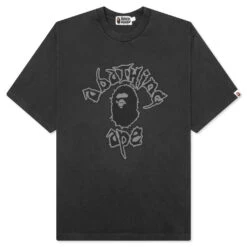 Mad College Garment Dyed Relaxed Fit Tee - Black