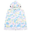 New Multi Camo 2nd Shark Full Zip Hoodie - White