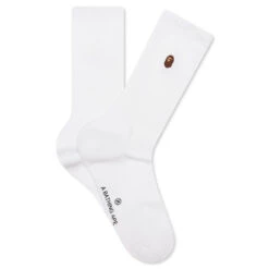 One Point Socks - White