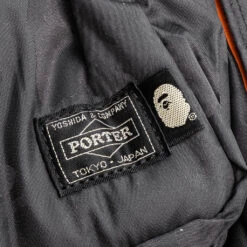 A Bathing Ape X Porter ABC Polyester Jacquard Backpack - Black 8 A Bathing Ape X Porter ABC Polyester Jacquard Backpack - Black -Feature store Porter ABC Polyester Jacquard Backpack Black 001GDD331909X BLK 08 27 25 Feature VR 7