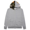 Shark Full Zip Hoodie - Grey 2 Shark Full Zip Hoodie - Grey -Feature store Shark Full Zip Hoodie M Gray 001ZPJ801012MGRA 08 26 23 Feature JP 5copy
