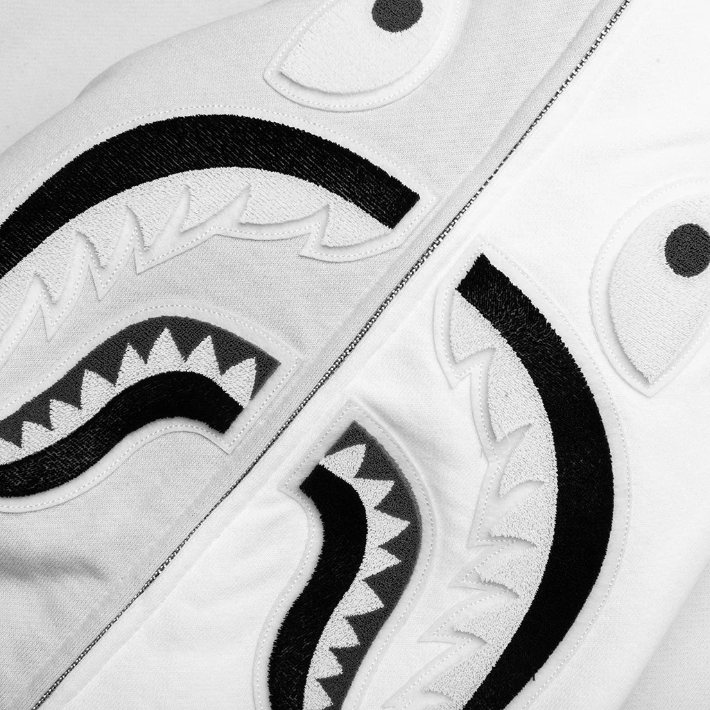 Shark Full Zip Hoodie #1 - Gray 6 Shark Full Zip Hoodie #1 - Gray - Image 4