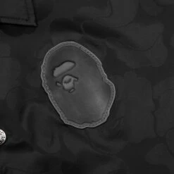 Tonal Solid Camo Coach Jacket - Black -Feature store Tonal Solid Camo Coach Jacket M Black 001LJJ801068I 09 13 23 Feature VR 7