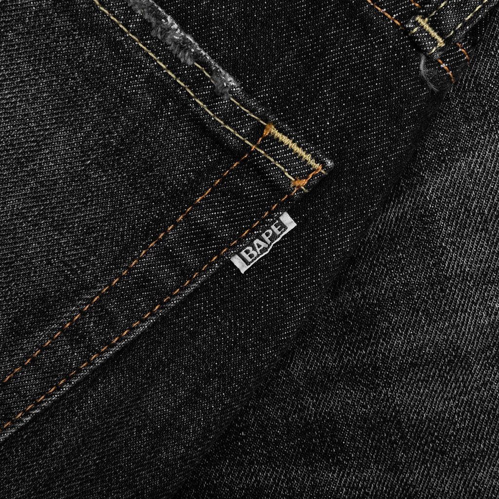 Twin STA Relaxed Fit Denim Shorts - Black 6 Twin STA Relaxed Fit Denim Shorts - Black - Image 4