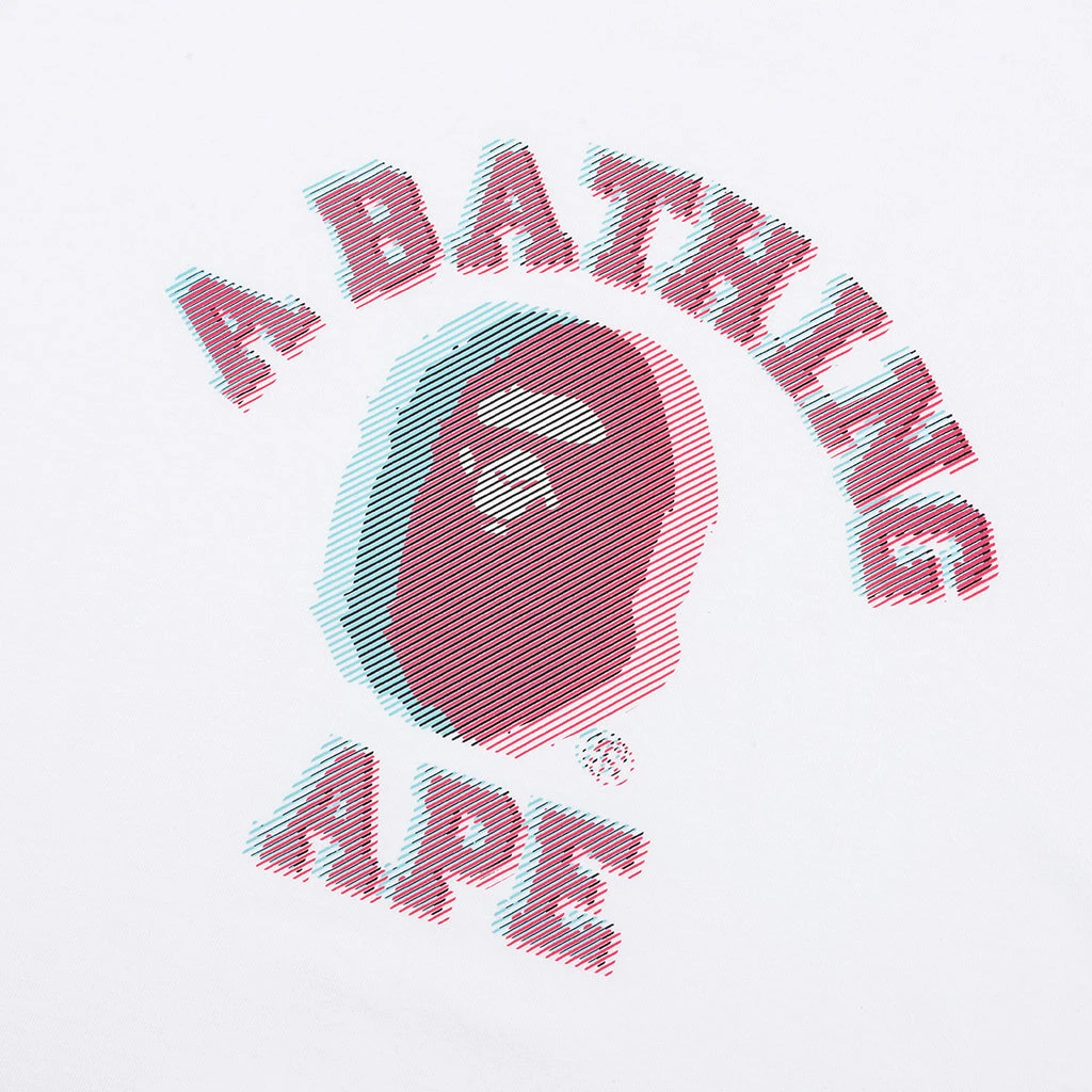 Glitch Art College College Tee - White 5 Glitch Art College College Tee - White - Image 3