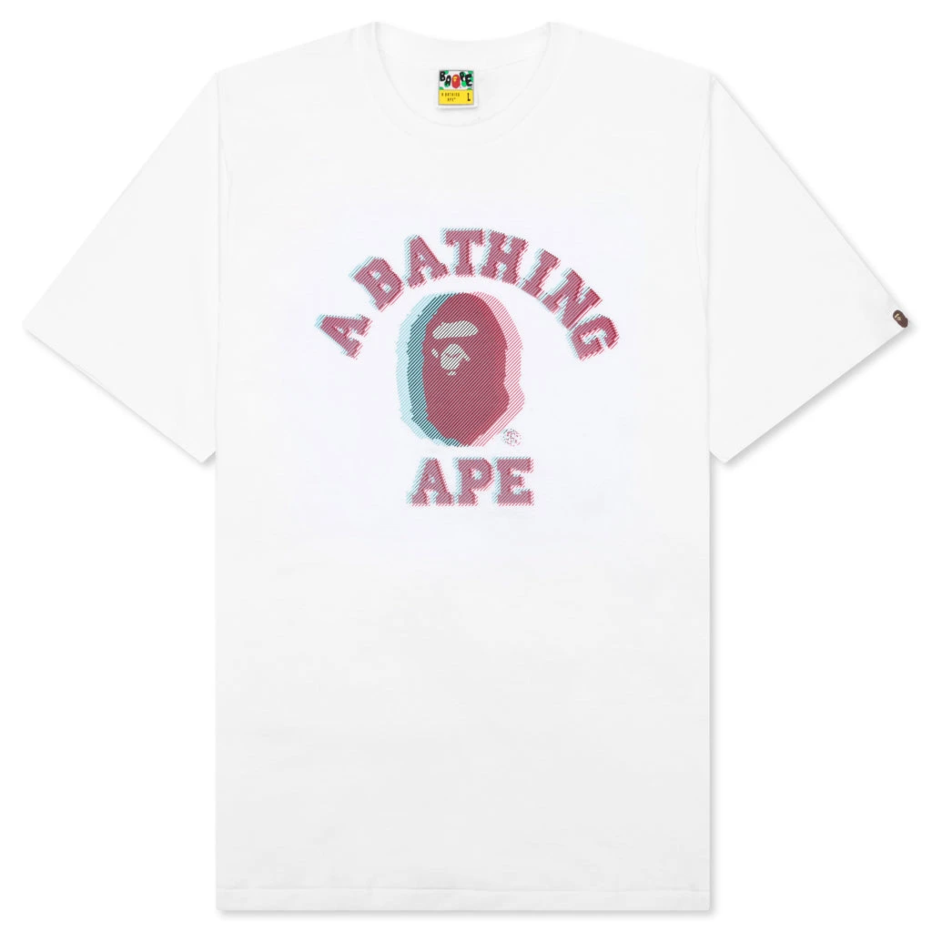 Glitch Art College College Tee - White 3 Glitch Art College College Tee - White