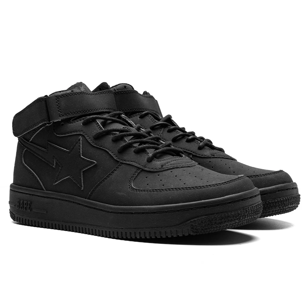 Bape STA Mid Black Suede - Black 4 Bape STA Mid Black Suede - Black - Image 2